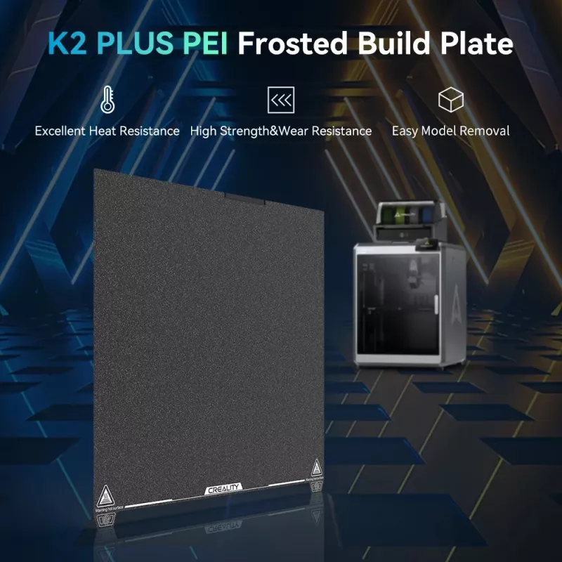 Płyta robocza Creality K2 Plus PEI Frosted 400×400 mm — zamienny stół drukarki