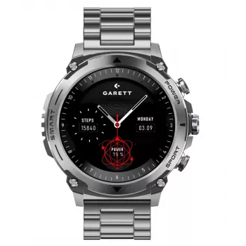 Smartwatch Garett Atom srebrny Steel
