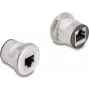 DeLOCK 88190 Gniazdo 2 x RJ-45 Czarny Srebrny