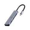 Stacja dokująca GEMBIRD A-CM-COMBO6-02 — przewodowa USB 3.2 Gen 1 Typ-C, HDMI, 1x USB-A, 2x USB 2.0, SD/MicroSD (≤128 GB), szara
