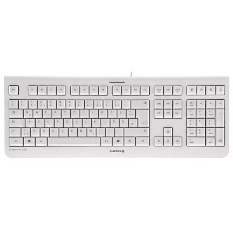 Klawiatura CHERRY KC 1000 do użytku domowego USB szwajcarska szara