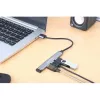 Manhattan USB-A 4-Portowy Hub, 4x porty USB-A (1x USB 3.2 Gen1 5 Gbps aka USB 3.0, 3x USB 2.0 480 Mbps), zasilany z portu USB (nie wymaga zewnętrznego zasilacza), Aluminium