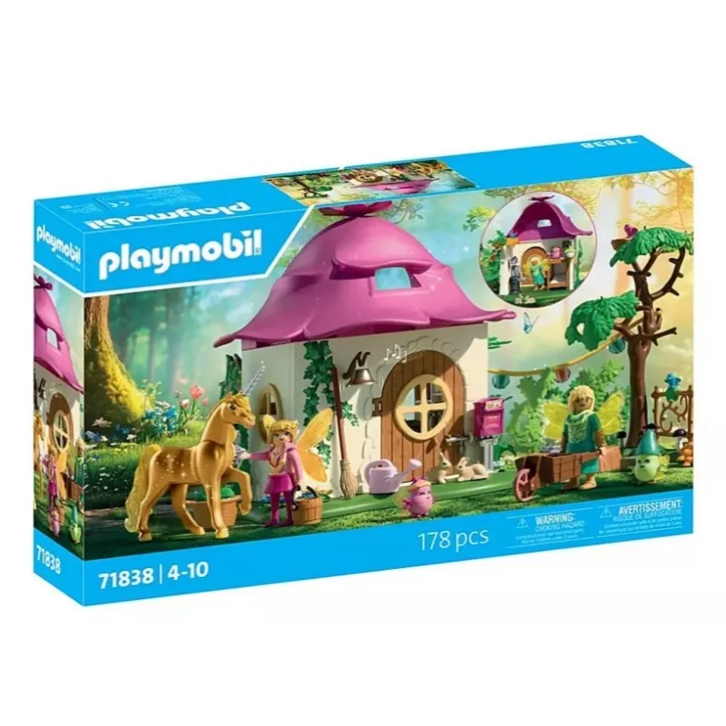Zestaw figurek Princess Magic 71838 Przytulny domek wróżki i złoty jednorożec