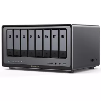 UGREEN NASync DXP8800 Plus 8-zatokowy NAS 0/8 SATA + 0/2 M.2 SSD, 2x 10GbE, 8GB RAM