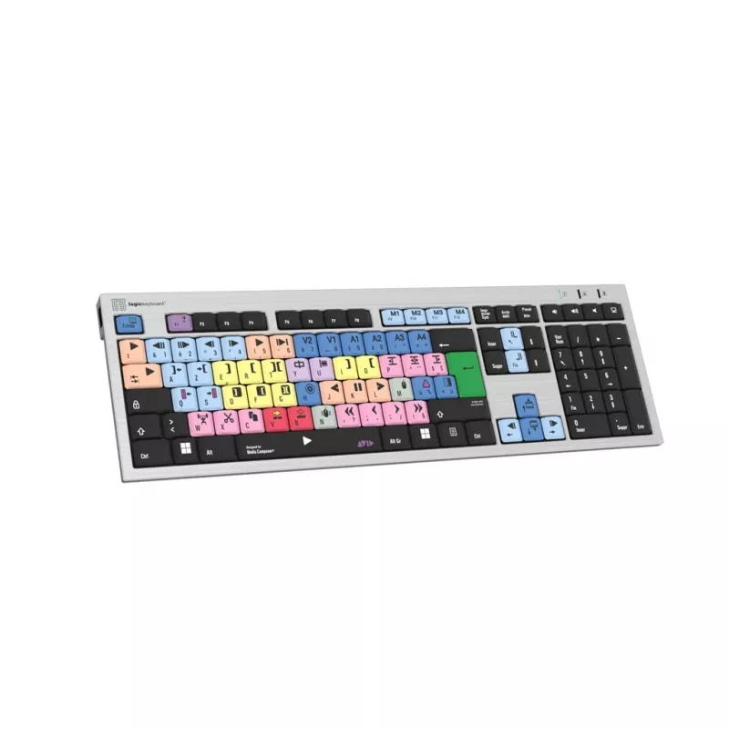 Logickeyboard LKB-MCOM4-AJPU-FR klawiatura USB AZERTY French Srebrny (LKB-MCOM4-AJPU-FR)