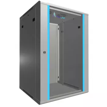 Szafa rack wisząca Extralink Rackmount 18U 600x600 szara zamek na klucz