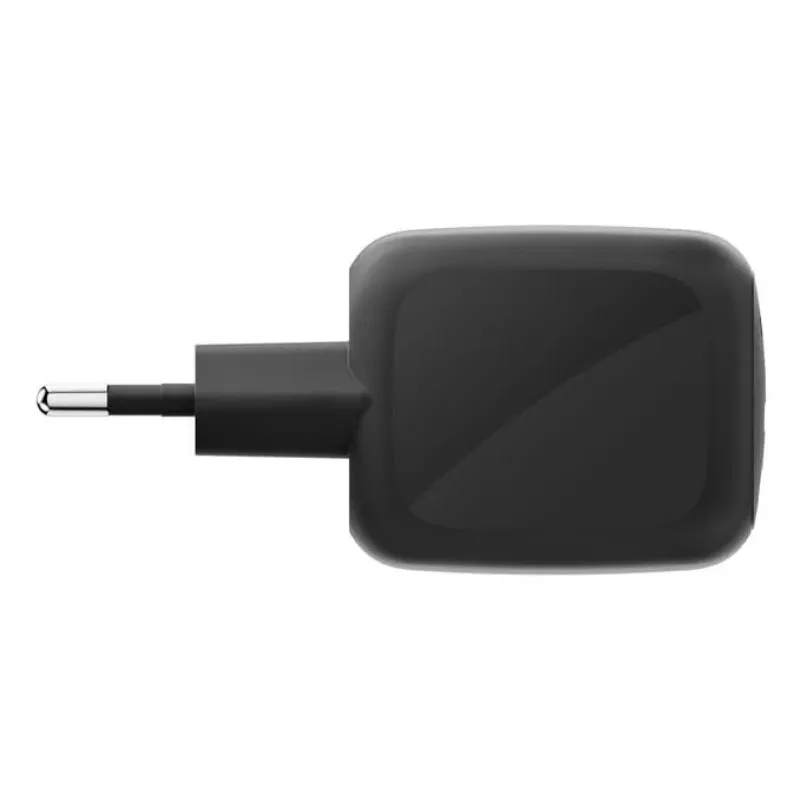 Szybka ładowarka sieciowa Belkin WCH020kqBK, 2× USB-C, uniwersalna kompatybilność, zabezpieczenia zasilania, czarna