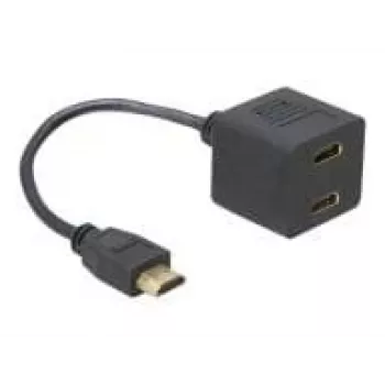 Kabel HDMI DeLOCK 65056 0,2 m wtyk męski na 2x gniazdo żeńskie