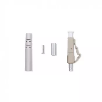 Qoltec 54450 złącze światłowodowe LC wielomodowe Beżowy Srebrny