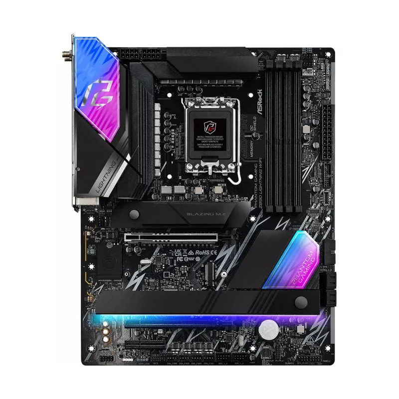 Płyta główna ASRock Z890 Lightning WiFi — Intel Z890, LGA1851, ATX, 4× DDR5, Wi‑Fi 7, LAN 2.5Gb, Thunderbolt 4