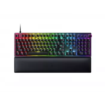Przewodowa klawiatura gamingowa Razer Huntsman V2 — klikające przełączniki optyczne fioletowy, podświetlenie RGB LED