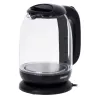 Czajnik Mesko MS 1302b | Elektryczny | 2200 W | 1,7 L | Szklany | Obrotowa podstawa 360° | Czarny
