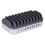 Manhattan Charging Station, 10x Ports: 3x USB-C (up to 18W PD) and 7x USB-A (up to 12W), 120W Total Output, biały/szary, Three Year Warranty