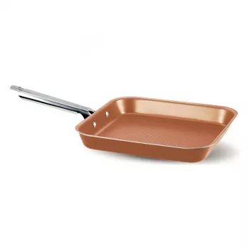 Patelnia grillowa na kuchenkę Pensofal Cuprum 28 cm z rączką ze stali nierdzewnej