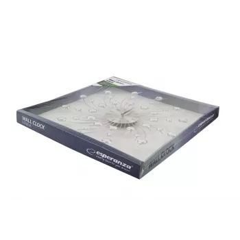 Mechaniczny zegar ścienny ESPERANZA EHC004, metalowa rama, Ø50 cm, grubość 2,5 cm, bateria AA 1,5 V (1)