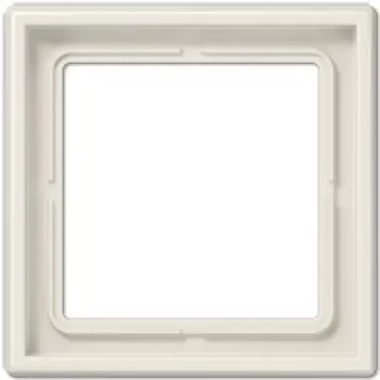 Płytka ścienna pod włącznik JUNG LS 981 W Ivory — bezśrubowa pokrywa z duroplastu, 81×81 mm