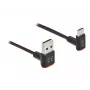 Kabel USB DeLOCK EASY-USB 2.0 Typ-A męski na Typ-C męski kątowy 0,2 m czarny