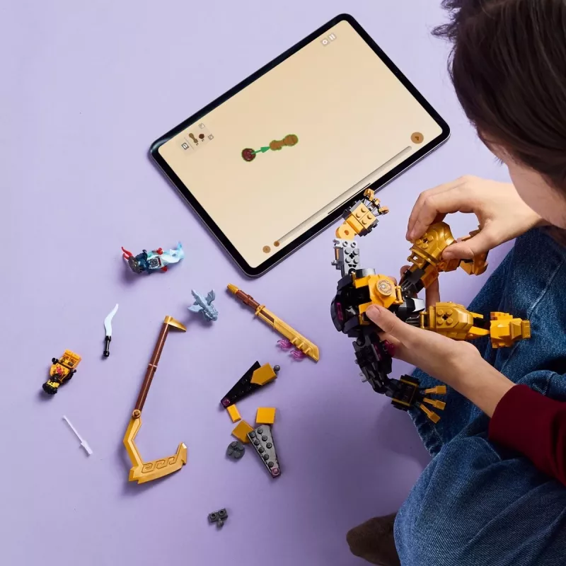 Zestaw konstrukcyjny LEGO NINJAGO 71839 Arin's Spinjitzu Battle Mech, 213 elementów, 2 minifigurki, wysokość 160 mm