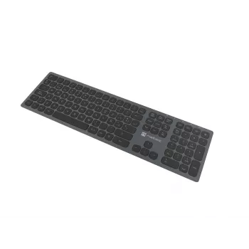 NATEC NKL-1830 Klawiatura uniwersalna RF bezprzewodowa Bluetooth QWERTY hiszpańska czarno-szara