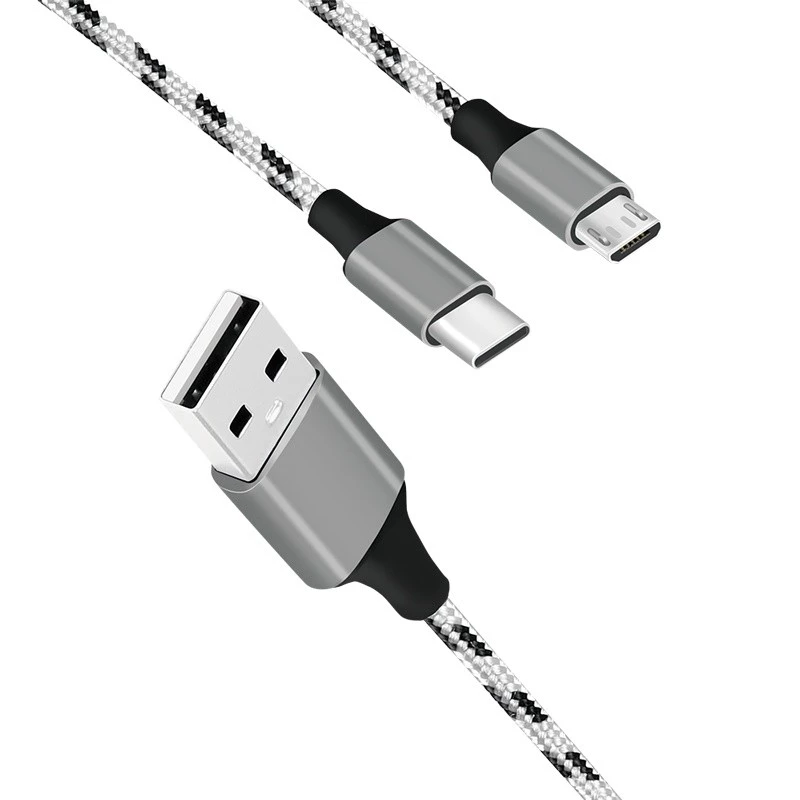 Kabel LogiLink CU0202 USB 2.0 1,2 m USB A USB C/Micro-USB A szary