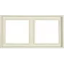 JUNG LS 982 W Ramka osłonowa 2-gniazdowa kość słoniowa bezśrubowa Duroplast 81x152 mm