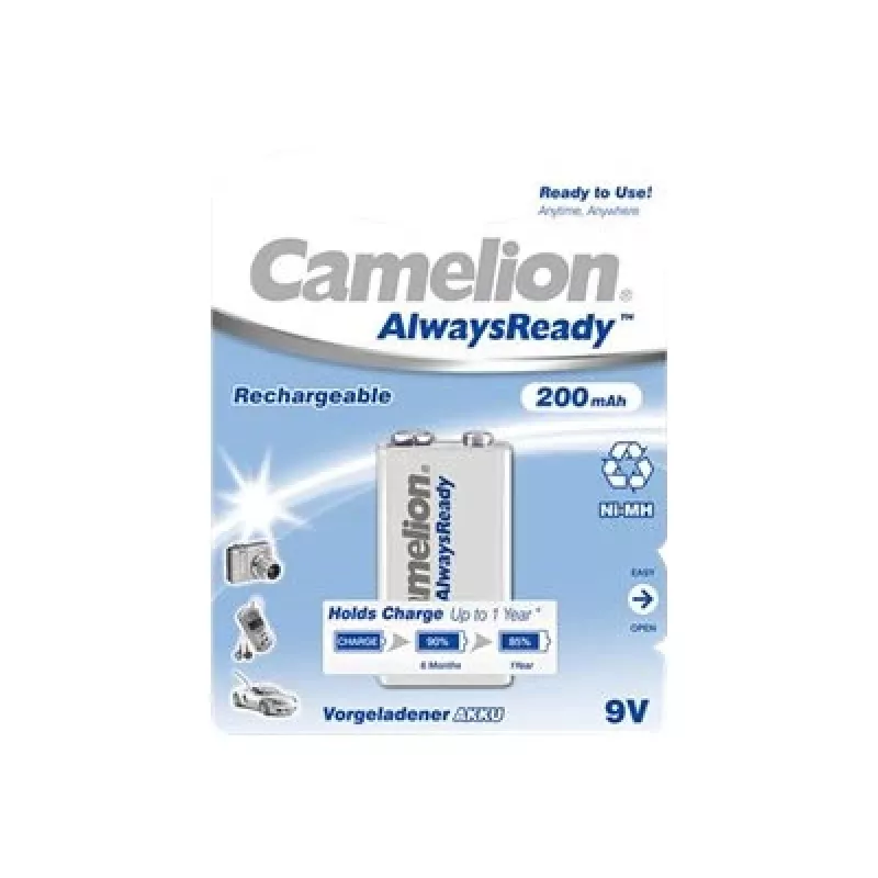 Camelion | 9V/6HR61 | 200 mAh | AlwaysReady Akumulatory Ni-MH | 1 szt.