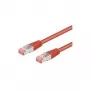 Wentronic Goobay CAT 6 kabel krosowy, S/FTP (PiMF), czerwony, 0,5 m - LSZH bezhalogenowy, miedź (68277)
