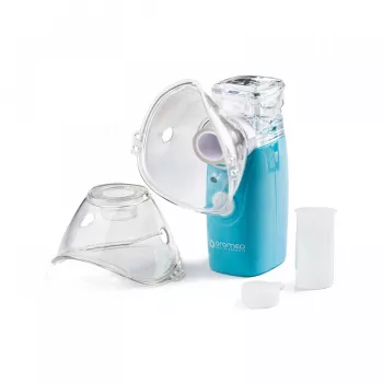 Inhalator parowy HI-TECH MEDICAL ORO-MESH zasilany bateriami niebieski biały