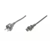 Assmann Power kabel, Schuko - C5, wtyk/gniazdo, 1,8 m, H05VV-F3G 0,75 mm², czarny (AK-440103-018-S)