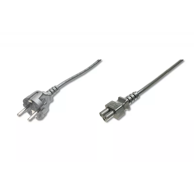 Assmann Power kabel, Schuko - C5, wtyk/gniazdo, 1,8 m, H05VV-F3G 0,75 mm², czarny (AK-440103-018-S)