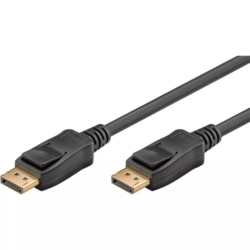 Kabel DisplayPort Plug > DisplayPort Plug, 8K / 144Hz (czarny, 2 metry, 54 Gbit/s, DisplayPort 2.0 / 2.1)