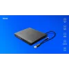 SAVIO AK-59 Zewnętrzna smukła nagrywarka CD/DVD R/RW - USB-C/USB-A, czarny