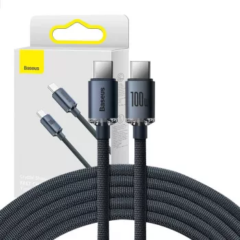 Kabel USB Baseus CAJY000701 2 m USB-C Czarny 0,48 Gbit/s
