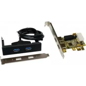 Wewnętrzny adapter PCIe USB 3.2 Gen 1 Exsys EX-11072, wyjście USB 3.2 Gen 1, 75×52 mm, 0,2 kg