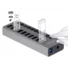 DeLOCK Zewnętrzny Hub USB 5 Gbps z 10 portami + przełącznik