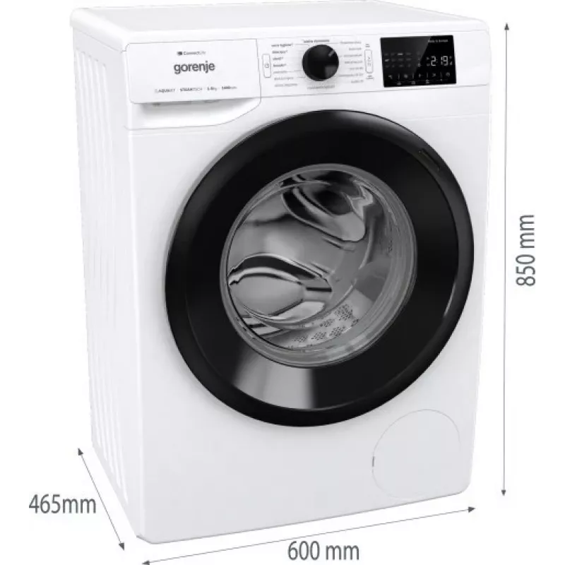 Pralka wolnostojąca Gorenje WPNEI84SASWIFI/PL 8 kg 1400 obr./min Wi-Fi biała, silnik inwerterowy