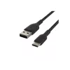 Pleciony kabel USB-C na USB-A 3m Czarny