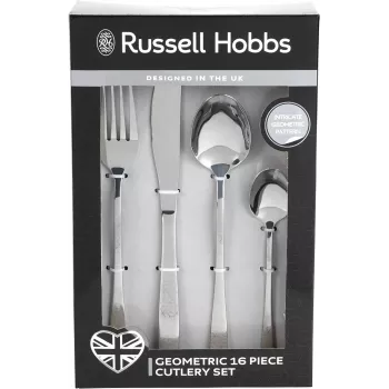 Zestaw sztućców Russell Hobbs RH01519EU7 16 elementów wzór geometryczny, stal nierdzewna