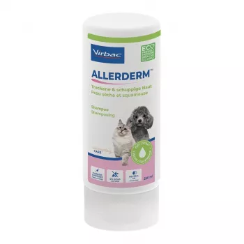 VIRBAC AllerDerm szampon dla psów i kotów o suchej i łuszczącej się skórze, 250 ml