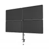 Uchwyt do monitorów Gembird MA-D4-01, zacisk biurkowy dla maks. 4 wyświetlaczy, 32 cale (81,3 cm), 40 kg, VESA 75x75–100x100, czarny