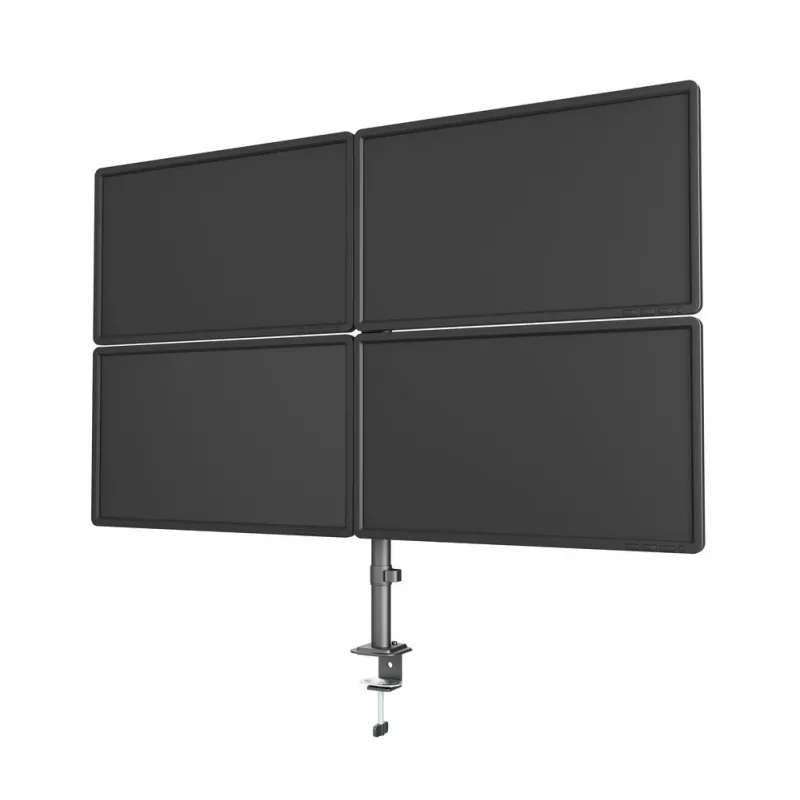 Uchwyt do monitorów Gembird MA-D4-01, zacisk biurkowy dla maks. 4 wyświetlaczy, 32 cale (81,3 cm), 40 kg, VESA 75x75–100x100, czarny