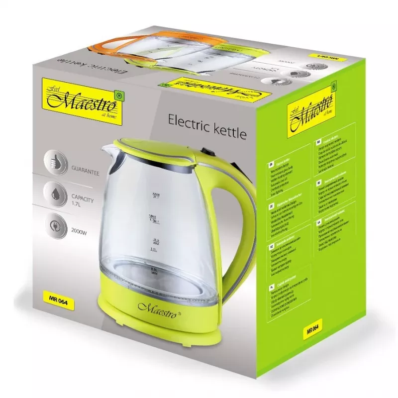Czajnik elektryczny MAESTRO MR-064 1,7 L 2000 W (MR-064-GREEN) Zielony