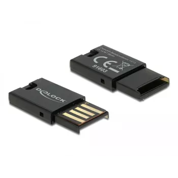Czytnik kart DeLOCK USB 2.0 Czarny Micro SD MicroSDHC MicroSDXC 480 Mbit/s