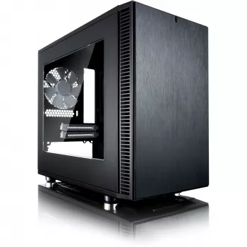 Fractal Design Define Nano S - Window - obudowa - ITX - bez zasilacza (ATX) - czarna - USB/Audio (FD-CA-DEF-NANO-S-BKW)