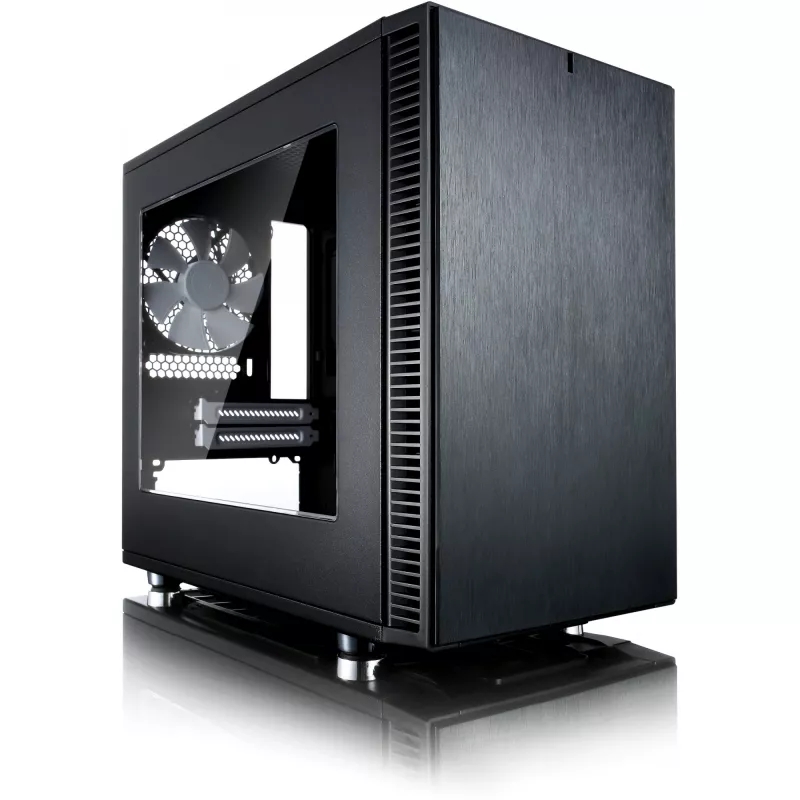 Fractal Design Define Nano S - Window - obudowa - ITX - bez zasilacza (ATX) - czarna - USB/Audio (FD-CA-DEF-NANO-S-BKW)