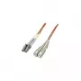 Intellinet Kabel światłowodowy, OM2, LC/SC, 1 m, pomarańczowy, Duplex, wielomodowy, 50/125 µm, LSZH, światłowód, dożywotnia gwarancja