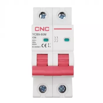 Wyłącznik nadprądowy HiSmart NV821518 2-biegunowy 25A charakterystyka C miniaturowy MCB