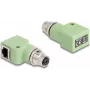 DeLOCK 60681 M12 RJ45 zielone złącze M12 RJ45 złocone styki