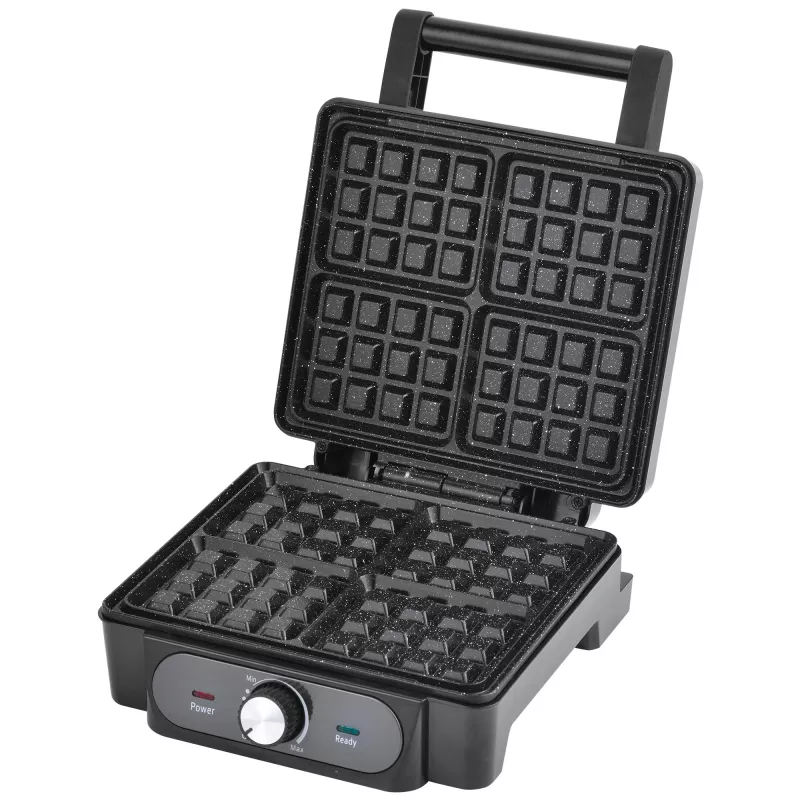 Gofrownica Lovio LVWF001BK — 1400 W, czarna, elektryczna gofrownica blatowa
