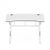 Biurko gamingowe huzaro Hero 1.6 biały — prosty blat MDF/węglowy 1200×600 mm, metalowa rama, wysokość 750 mm